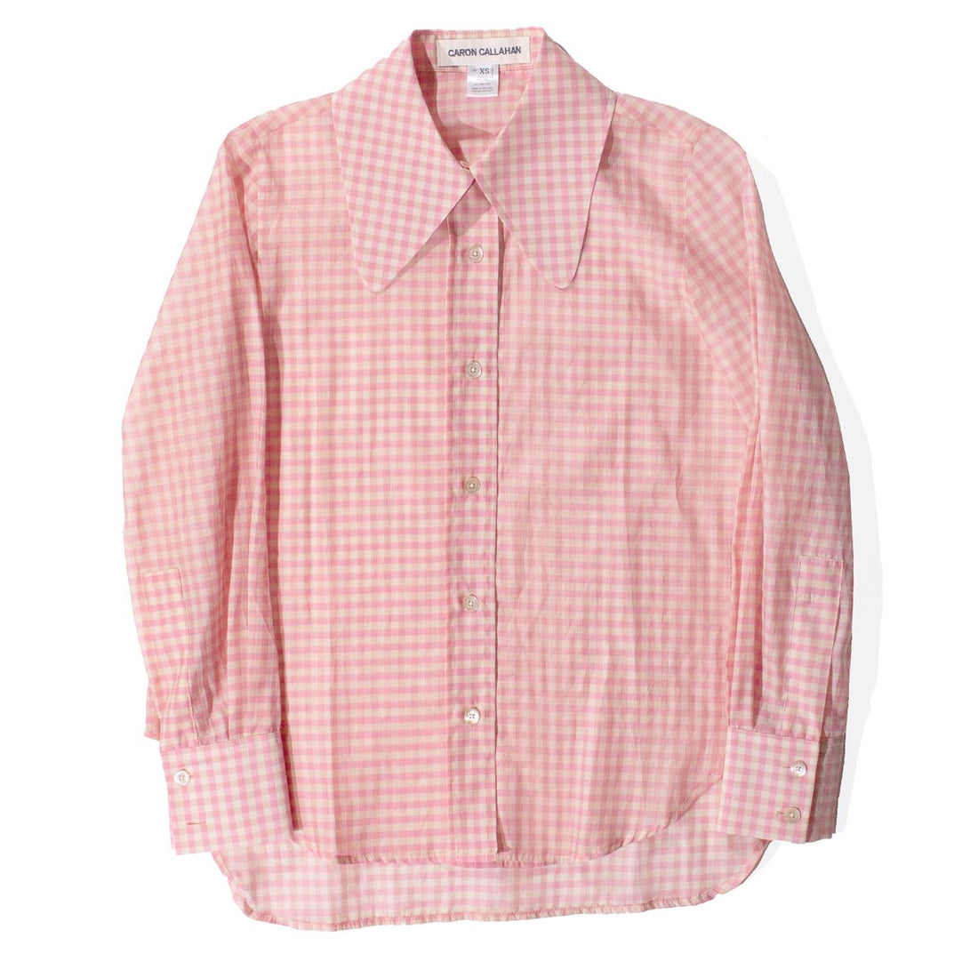 Caron Callahan Cooper Shirt in Pink Hop Gingham