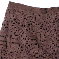 Caron Callahan Lakshmi Skirt in Chocolate Cotton Lace