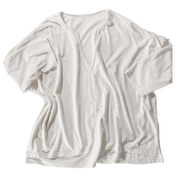 Evam Eva Cut & Sew Pullover in Antique White
