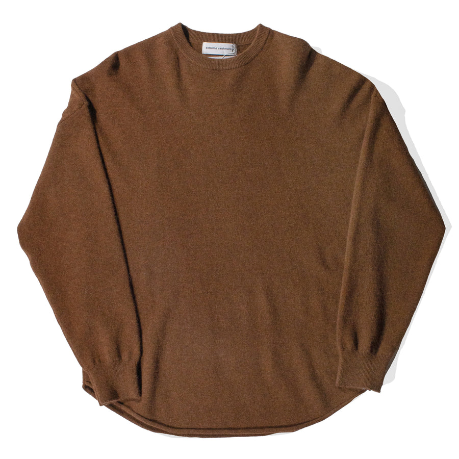 Extreme Cashmere Crew Hop Sweater in Rust