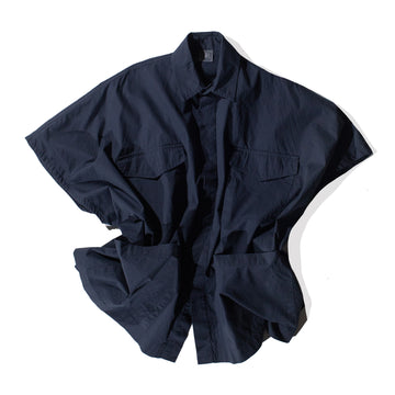 Grei 4 Pocket Shirt Poncho in Midnight Blue