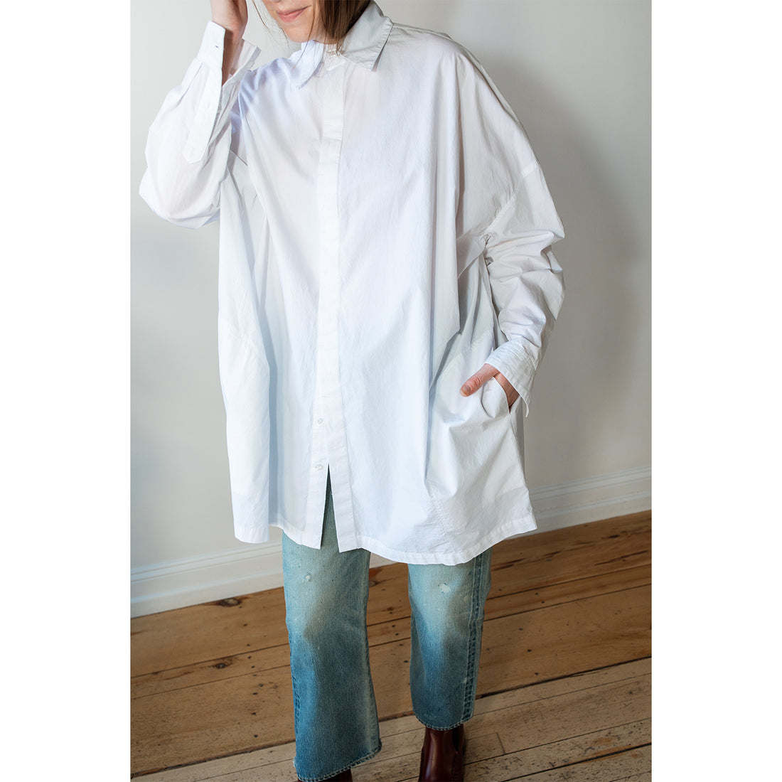 Grei Painter Shirt in White