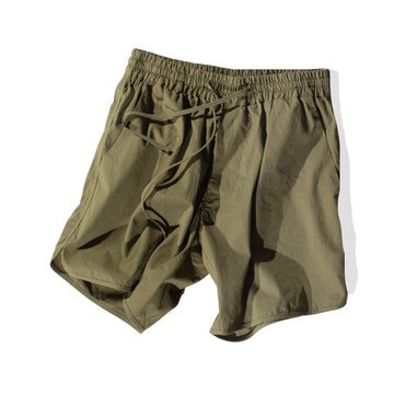 Grei Track Short in Army Green