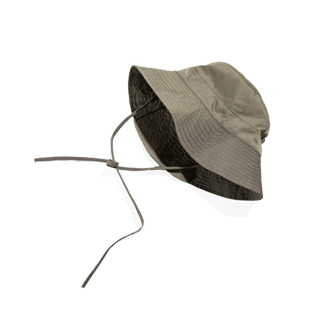 Grei Wide Brim Bucket Hat in Army Green – JUDITH