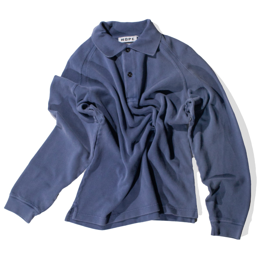 Hope Defense Sweatshirt in Faded Navy Pique