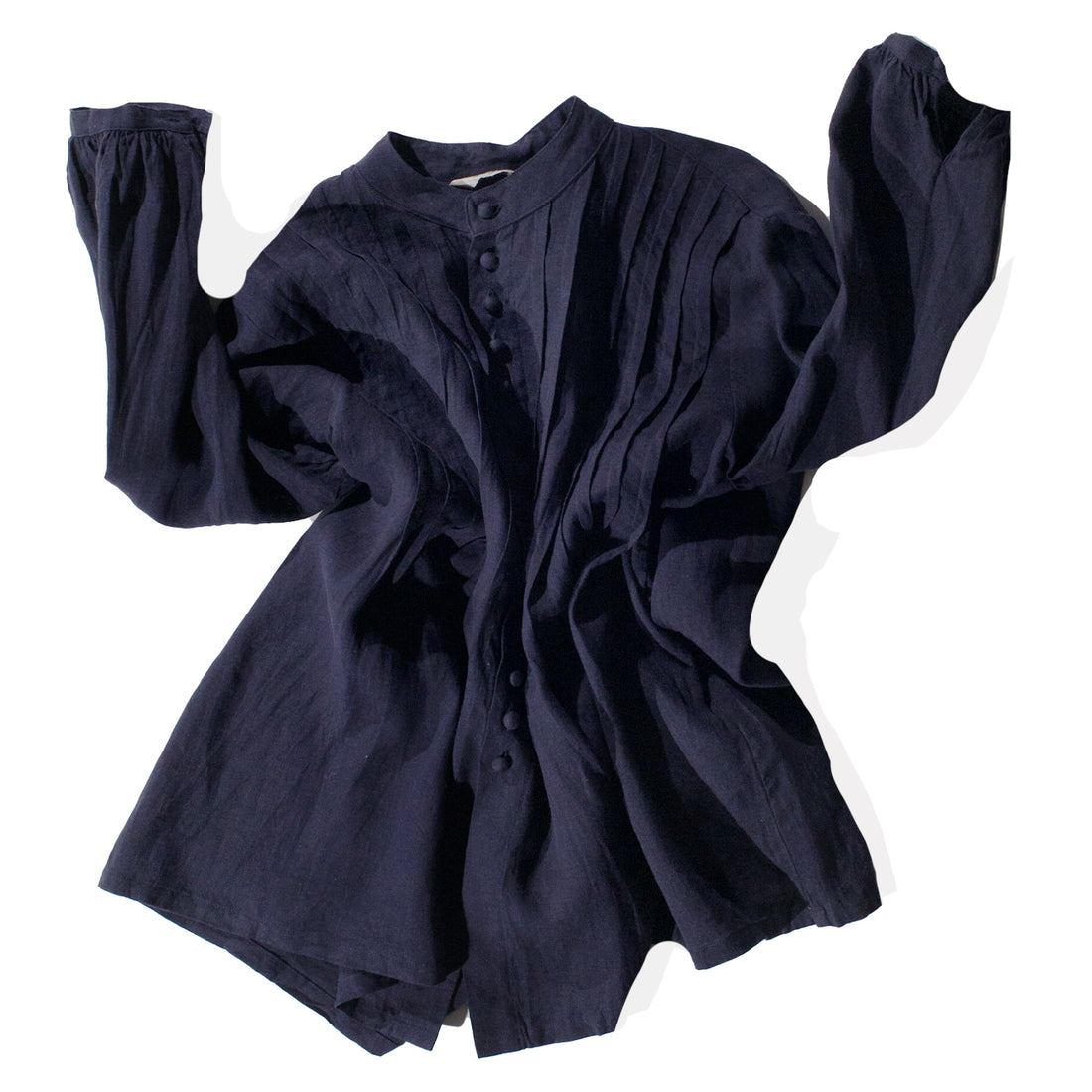 Ichi Antiquités French Linen Shirt in Navy