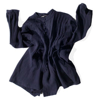 Ichi Antiquités French Linen Shirt in Navy