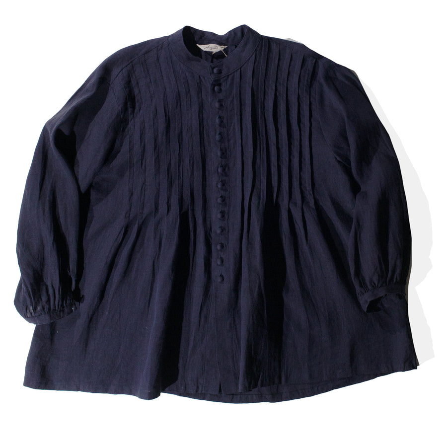 Ichi Antiquités French Linen Shirt in Navy
