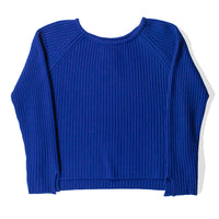 Ichi Antiquités Rib Knit Pullover in Blue