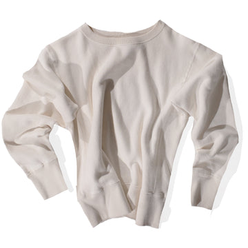 Ichi Antiquités Undyed French Terry Pullover in Natural