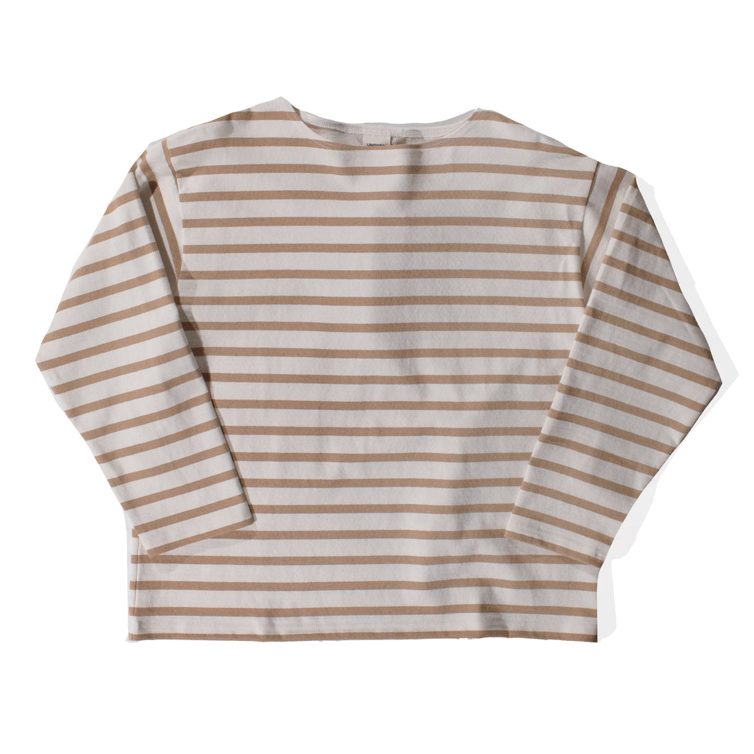 Ichi Antiquités Undyed Stripes Pullover in Natural x Camel