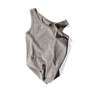 Ichi Antiquités Undyed Tank Top in Gray