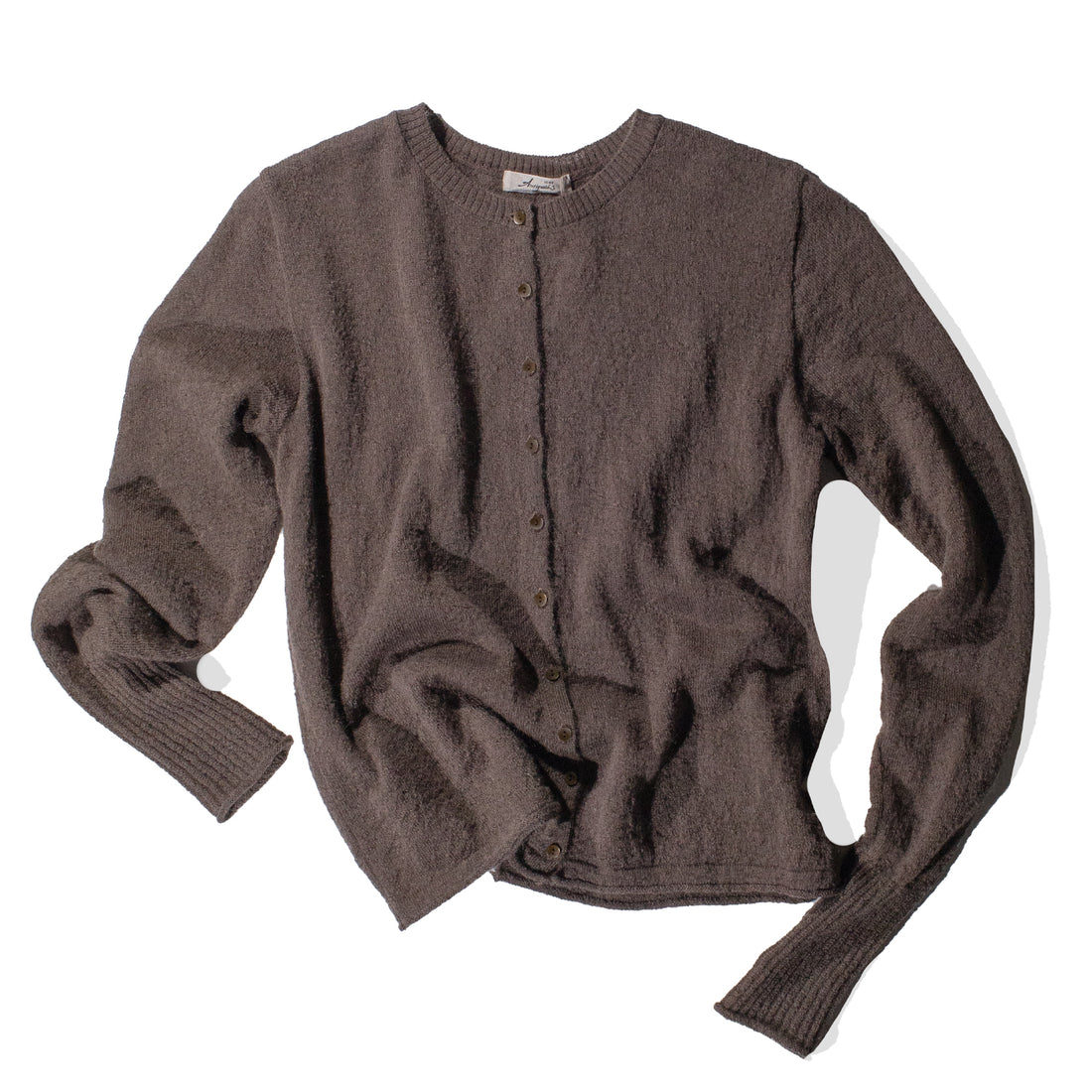 Ichi Antiquités Wholegarment Cardigan in Mocha