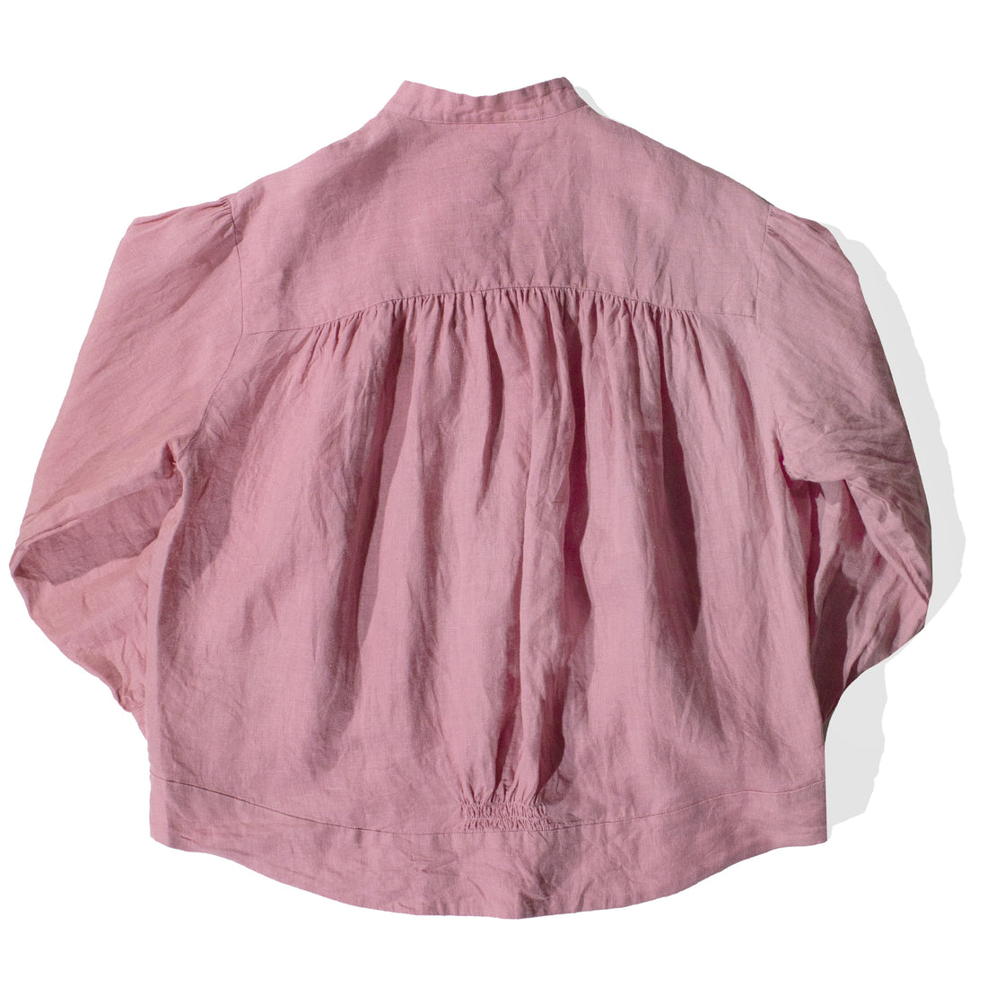 Ichi Antiquités Woven Linen Shirt in Pink