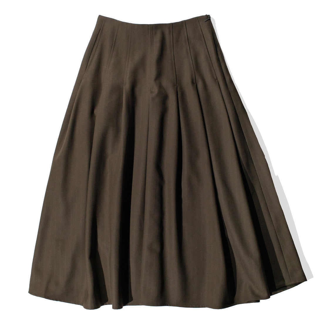 Kallmeyer Dakota Pleated Skirt in Dark Olive