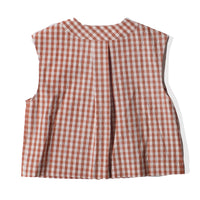 KasMaria Crop Top with Big Pocket in Gingham