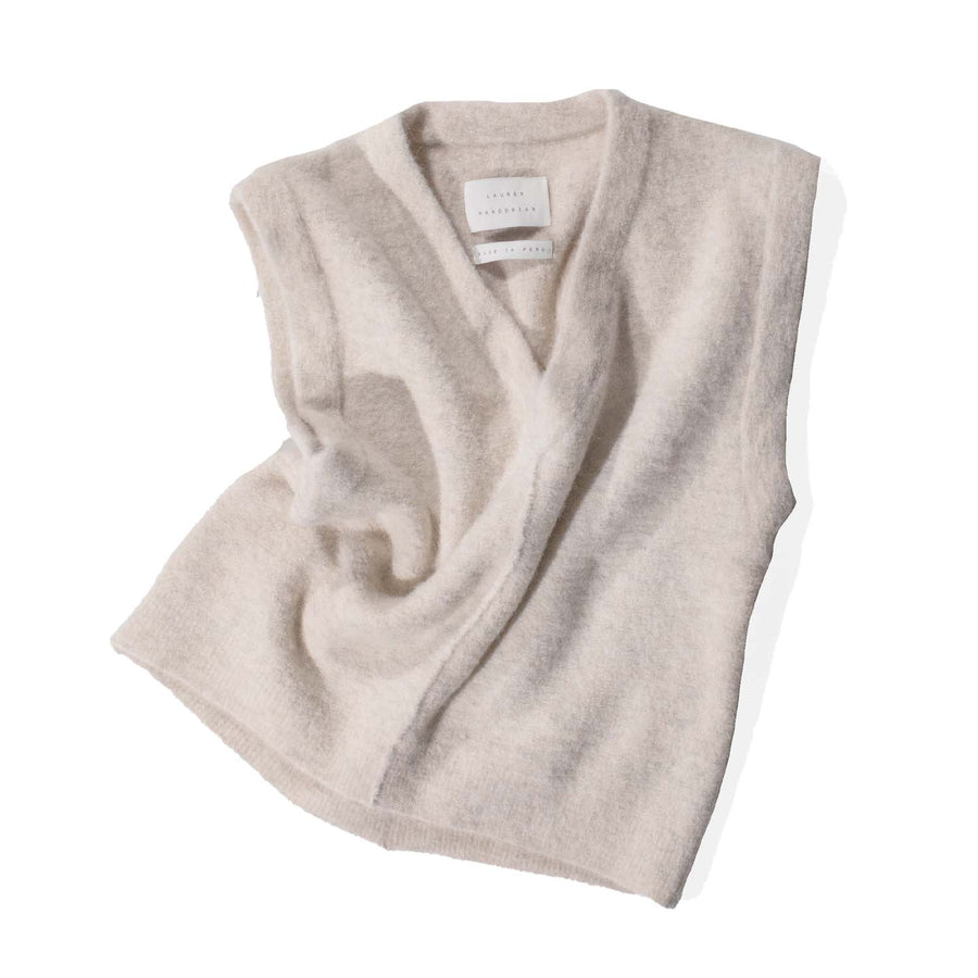 Lauren Manoogian Fleece Vest in Ecru