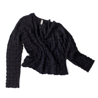 Lauren Manoogian Inlay Cardigan in Black Melange