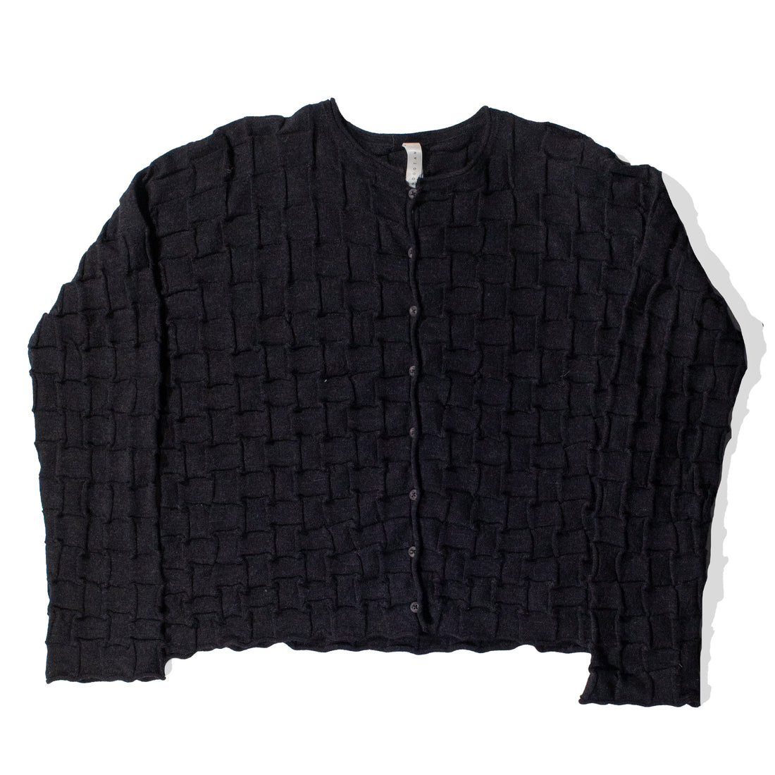 Lauren Manoogian Inlay Cardigan in Black Melange