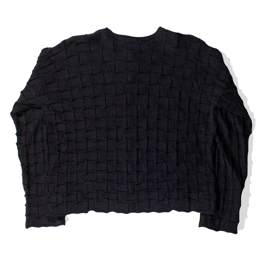 Lauren Manoogian Inlay Cardigan in Black Melange