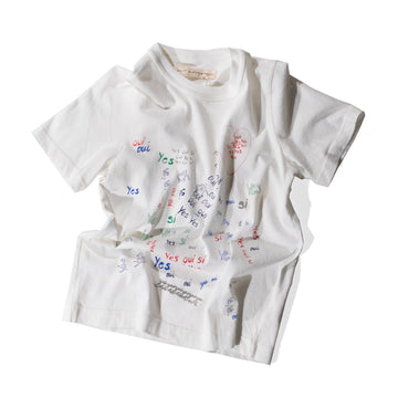Raquel Allegra Boy Tee in Vintage White