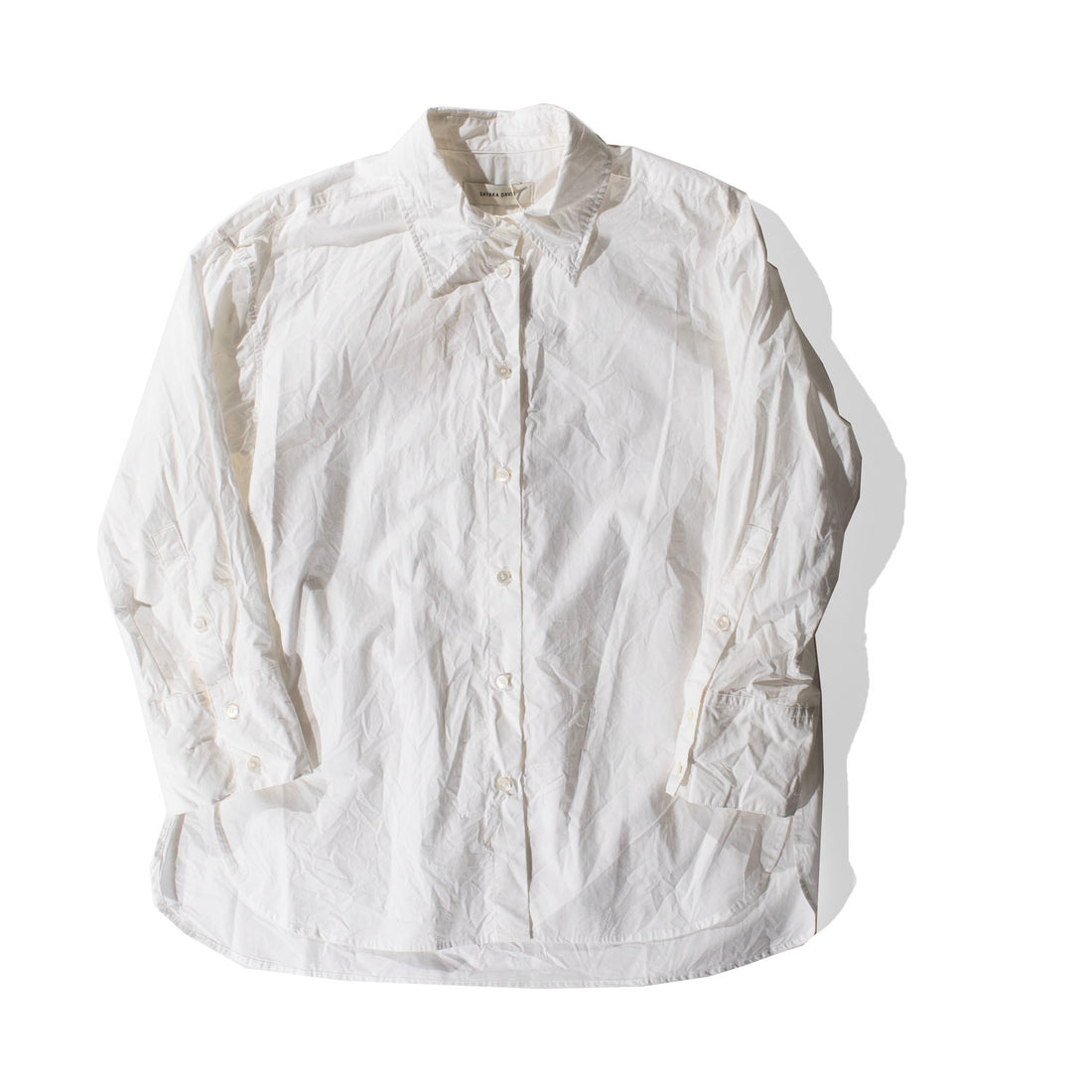 Sayaka Davis Crinkled Oversized Shirt in White