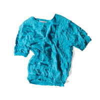 Sayaka Davis Crinkled Petite Knit Tee in Teal