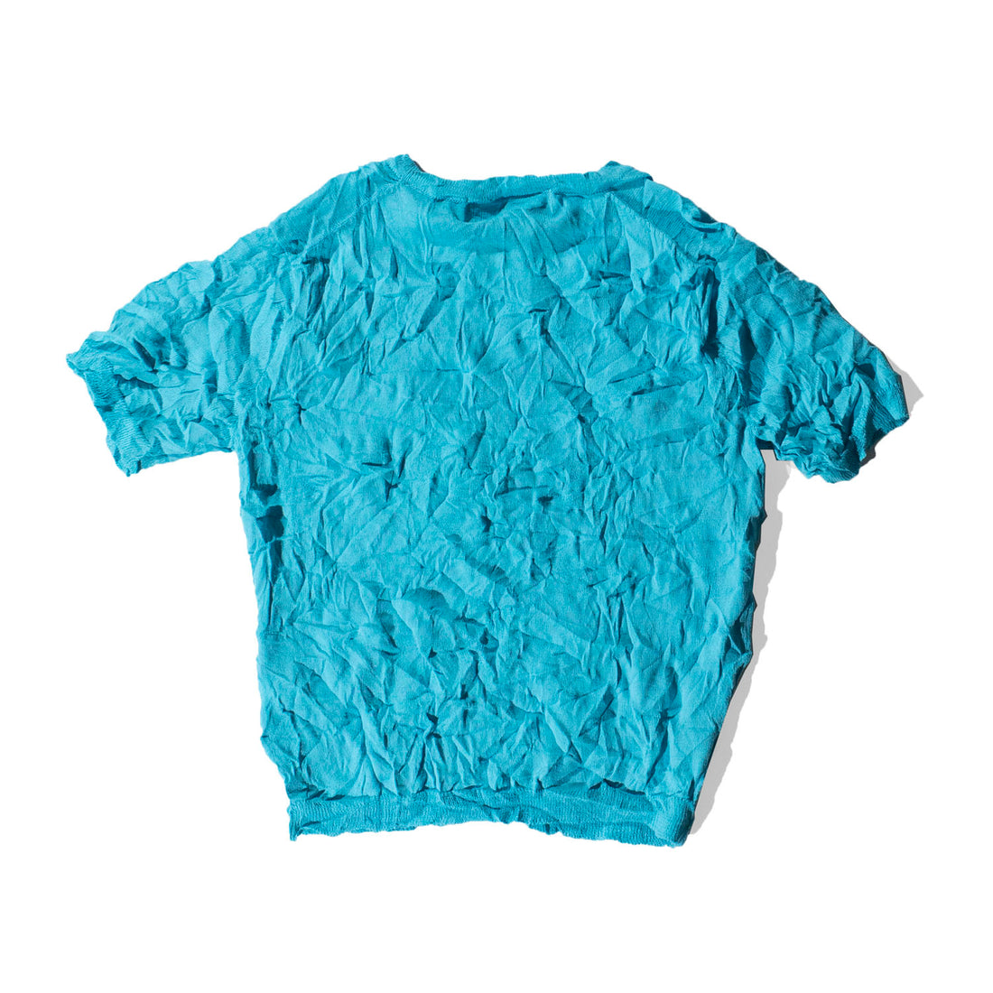Sayaka Davis Crinkled Petite Knit Tee in Teal