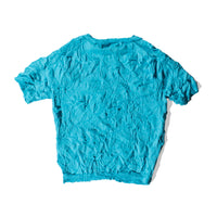 Sayaka Davis Crinkled Petite Knit Tee in Teal