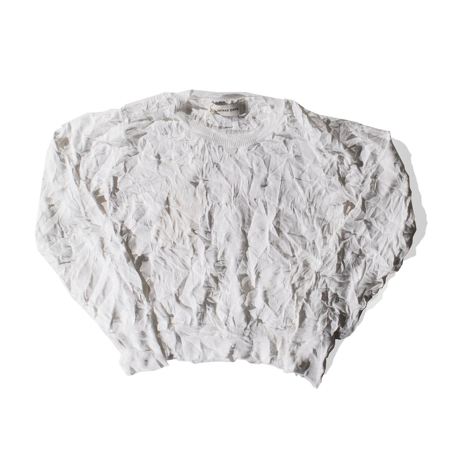 Sayaka Davis Crinkled Pullover in White