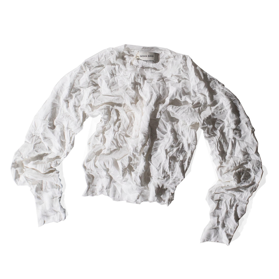 Sayaka Davis Crinkled Pullover in White