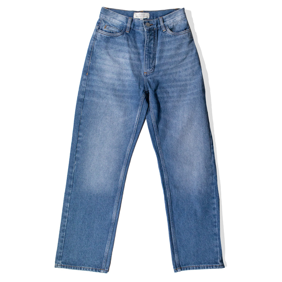 Studio Nicholson Ruthe Jeans in Worn Wash Indigo