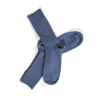 Baserange Rib Overankle Socks in Fiba Blue