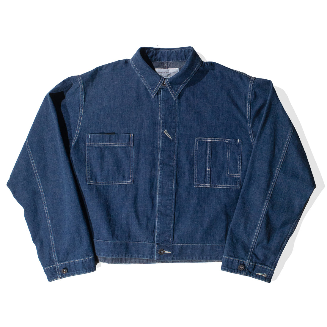 Chimala Unisex 7.5oz Old Denim Short Work Shirt in Indigo