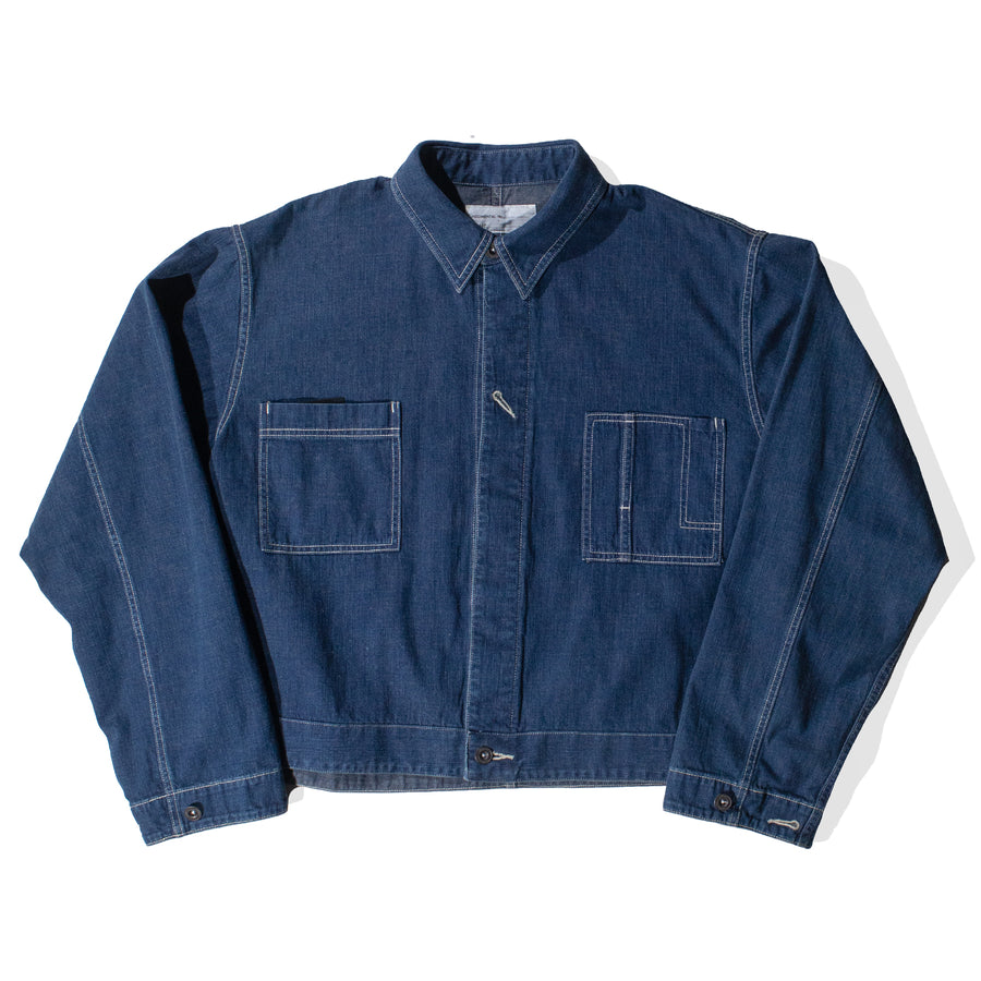 Chimala Unisex 7.5oz Old Denim Short Work Shirt in Indigo