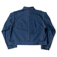 Chimala Unisex 7.5oz Old Denim Short Work Shirt in Indigo