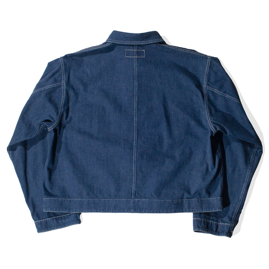 Chimala Unisex 7.5oz Old Denim Short Work Shirt in Indigo