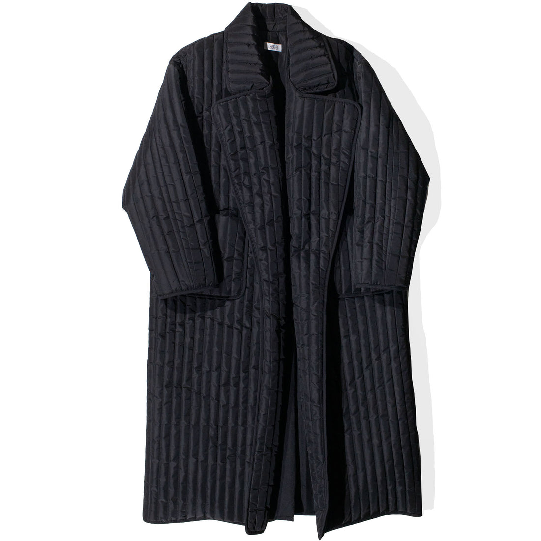 Nomia Quilted Overcoat in Black