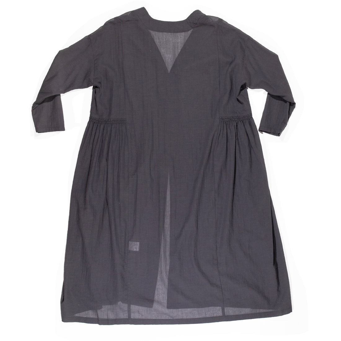 Evam Eva Shirring Robe in Stone Gray