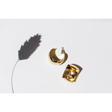 Fay Andrada Koko SM Hoops in Gold Plated Brass