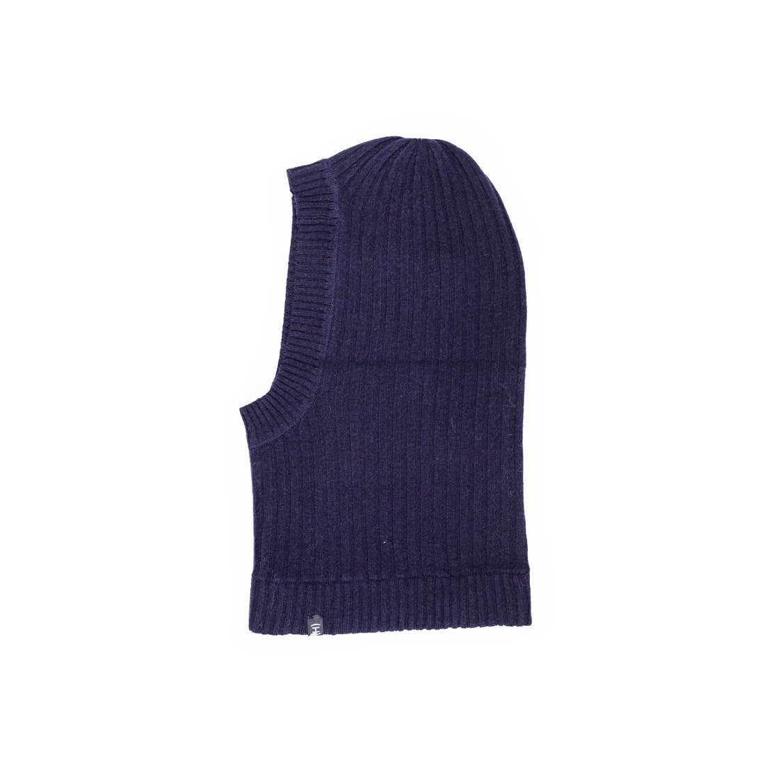 Hope Balaclava in Dark Navy Merino Rib