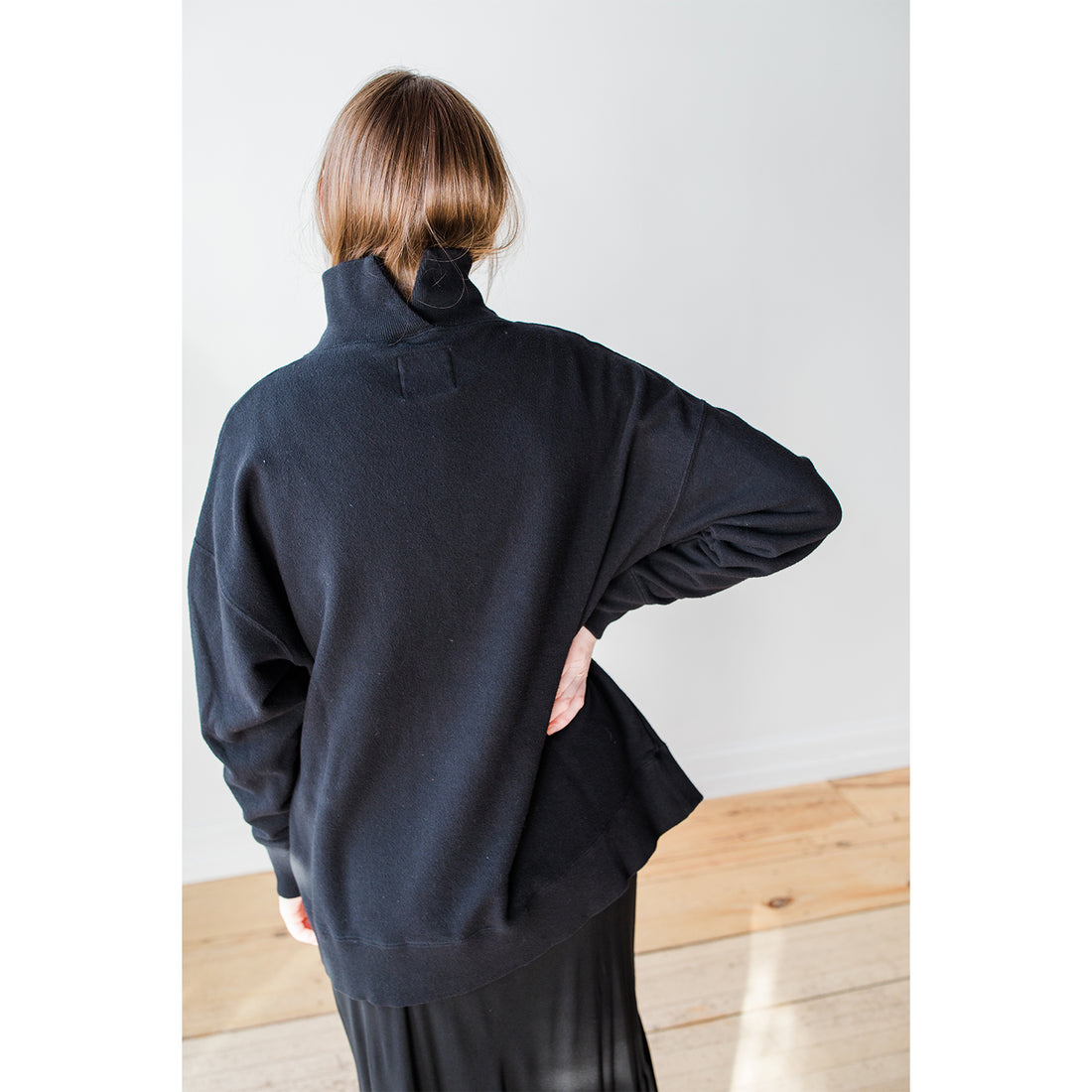 Judith Oversized Mockneck in Black