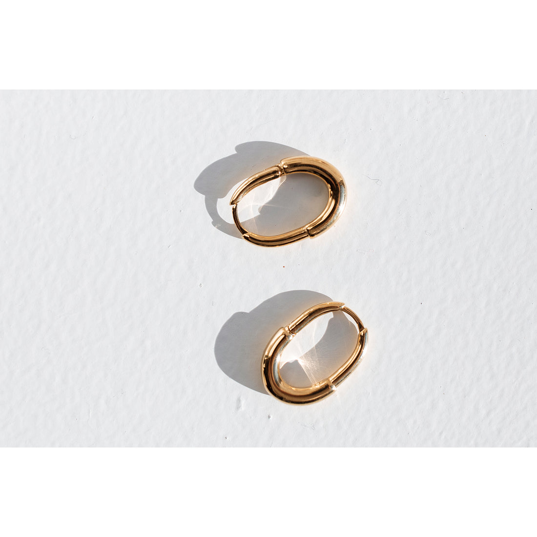 Sapir Bachar Rectangle Step Hoops in 24K Gold