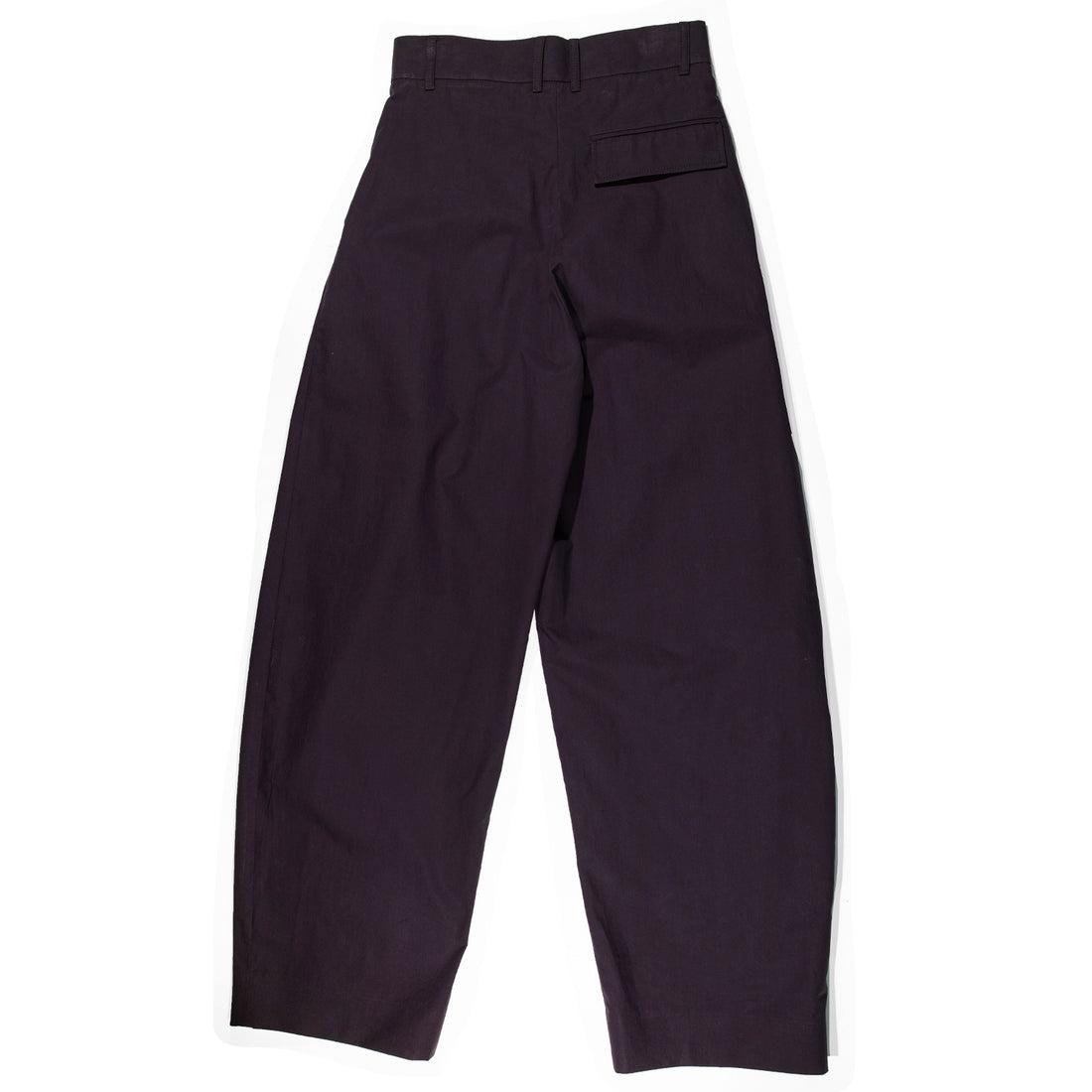 Studio Nicholson Nika Double Pleat Curved Volume Pant in Black Grape